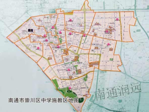 南通市崇川區小升初施教區范圍圖