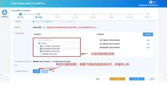 勾選申請延續的資質
